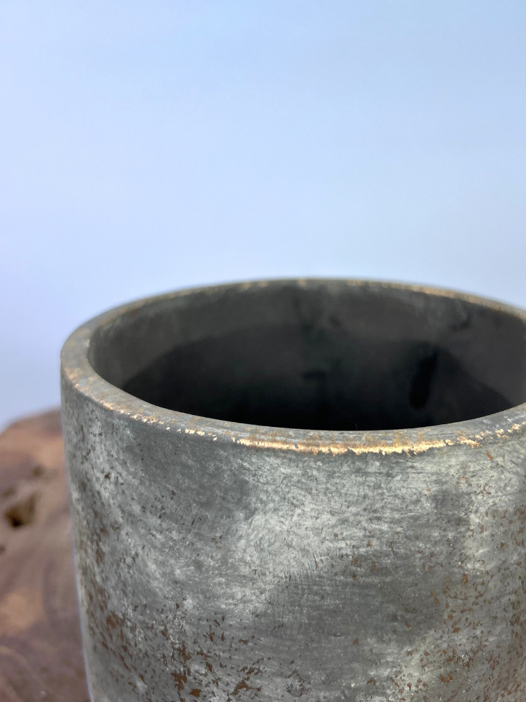 ACTIEPRIJS - Plantenpot "Palu" - Golden/Grey | 12cm