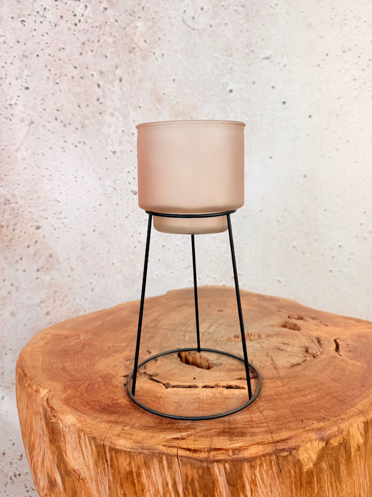 Bloempot op standaard "roze"