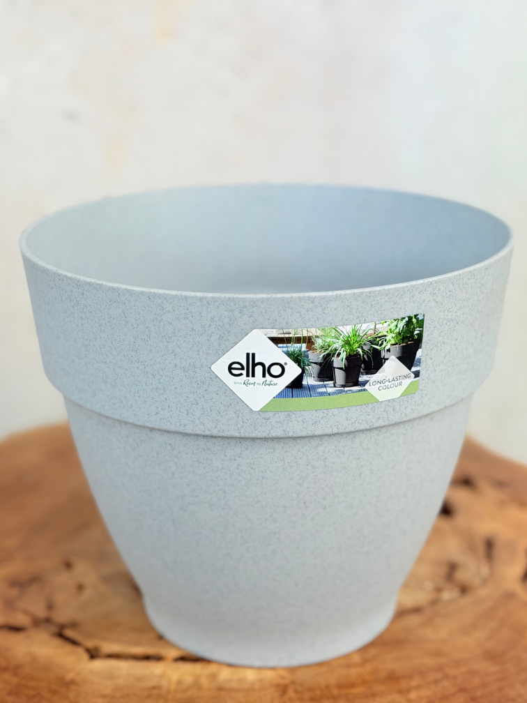 Grijze 'Elho' buitenpot | Ø20xh17 cm  - 2 voor de prijs van 1