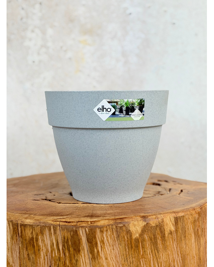 Grijze 'Elho' buitenpot | Ø20xh17 cm  - 2 voor de prijs van 1