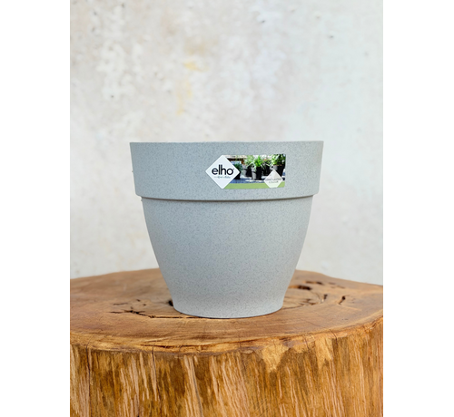 Grijze 'Elho' buitenpot | Ø20xh17 cm  - 2 voor de prijs van 1