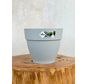 Grijze 'Elho' buitenpot | Ø20xh17 cm  - 2 voor de prijs van 1