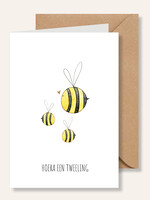Juulz Juulz illustrations | Wenskaart A6 - Tweeling bijen