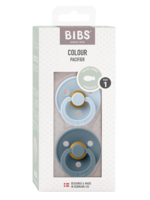 Bibs | Colour speen latex 2 pack SYMMETRISCH - Baby Blue/ Petrol - Size 1