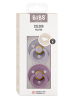 Bibs | Colour speen latex 2 pack ANATOMIC - Fossil Grey/Mauve - Size 1