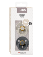 Bibs Bibs | Colour speen latex 2 pack ANATOMIC - Sand/Iron - Size 1