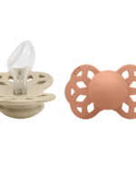 Bibs Bibs | Infinity speen Anatomic -   Silicone 2 pack - Vanilla / Peach - Size 1