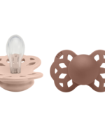 Bibs | Infinity speen Symmetrical - Silicone 2 pack - Woodchuck / Blush - Size 2