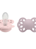Bibs Bibs | Infinity speen Symmetrical -   Silicone 2 pack - Blossom / Dusky  lilac - Size 2