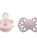 Bibs | Infinity speen Symmetrical -   Silicone 2 pack - Blossom / Dusky  lilac - Size 2