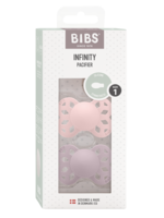 Bibs | Infinity speen Symmetrical -   Silicone 2 pack - Blossom / Dusky  lilac - Size 1