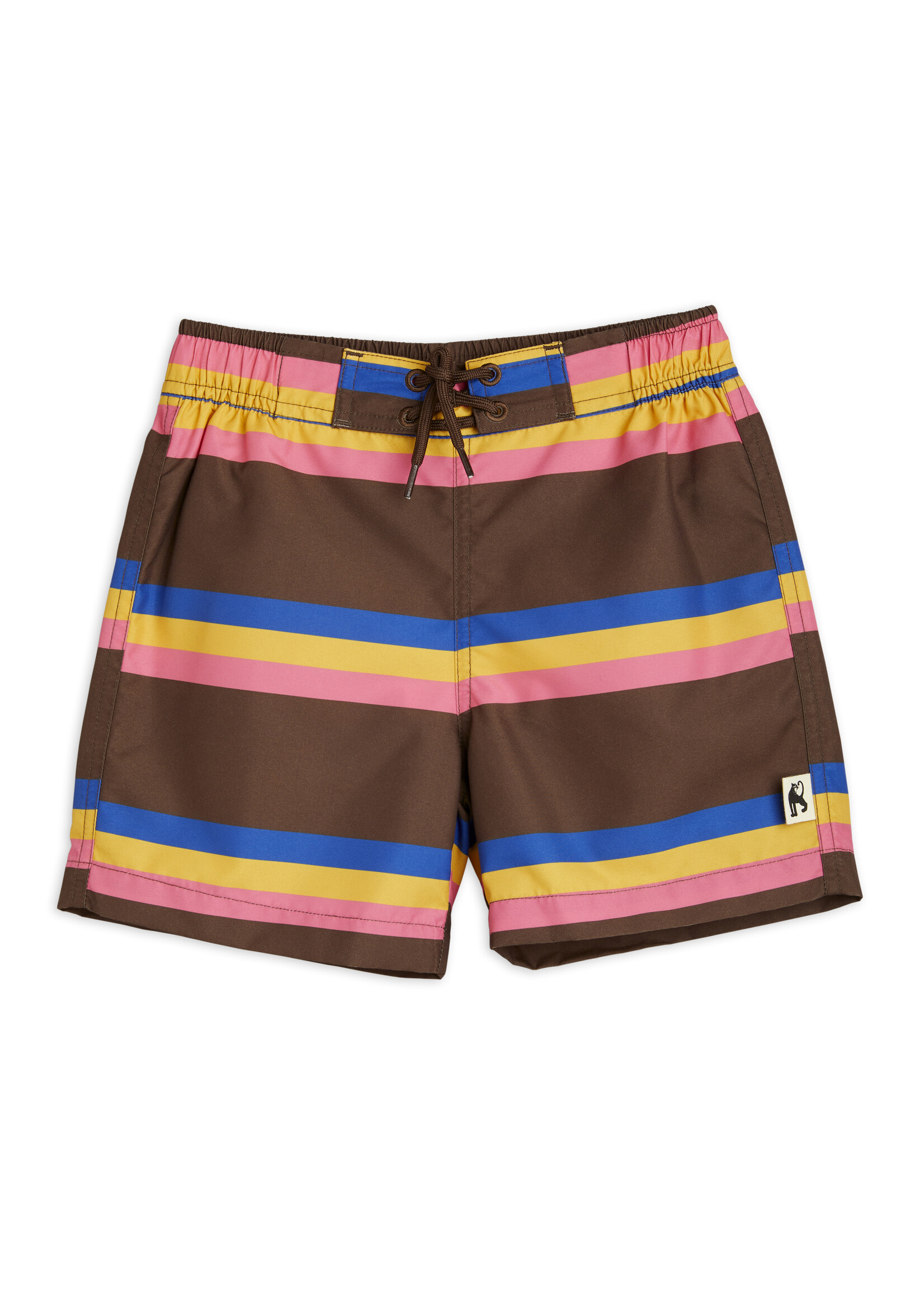 Mini Rodini MINI RODINI | Stripe swim shorts – Brown