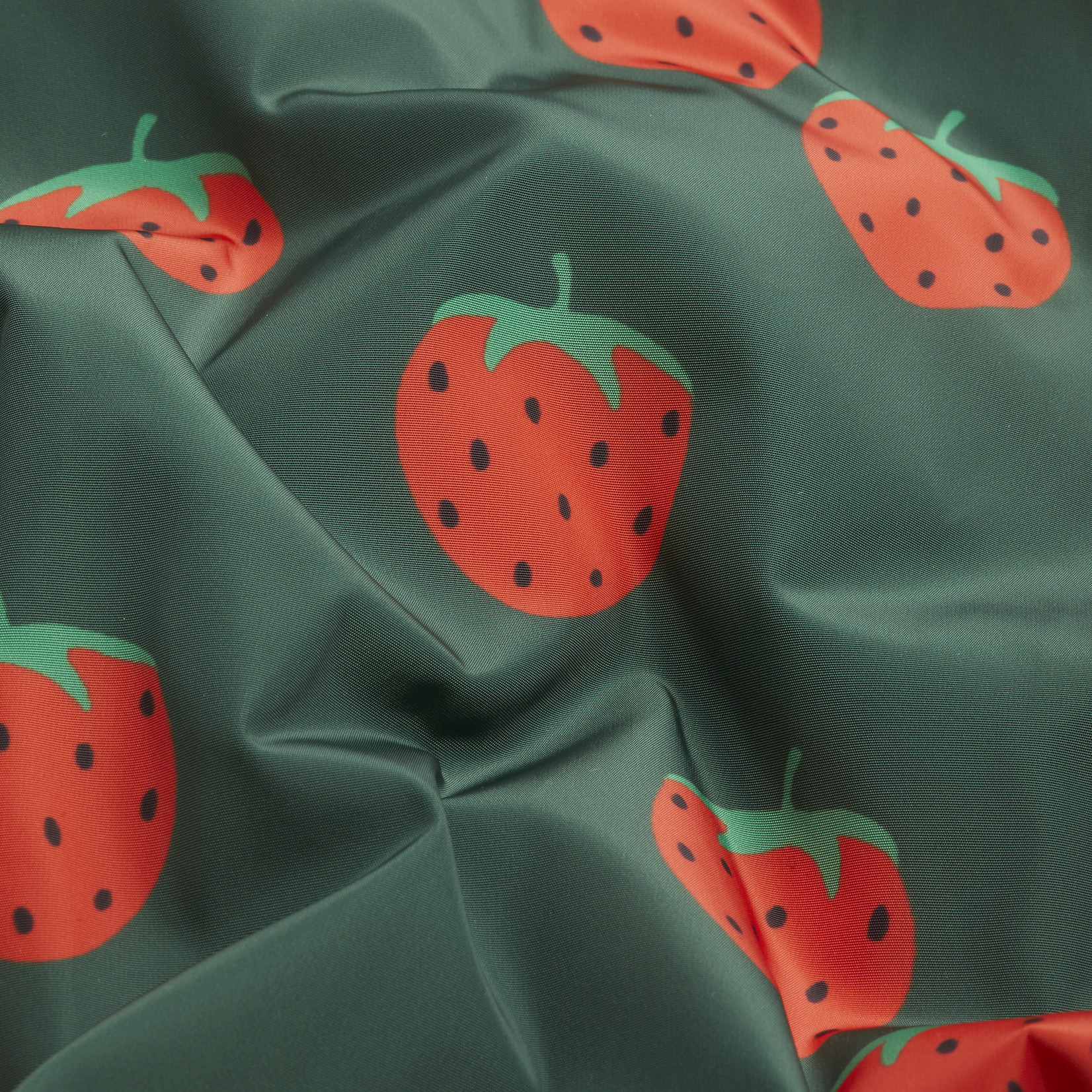 Mini Rodini MINI RODINI | Strawberries aop woven baseball jacket – Green
