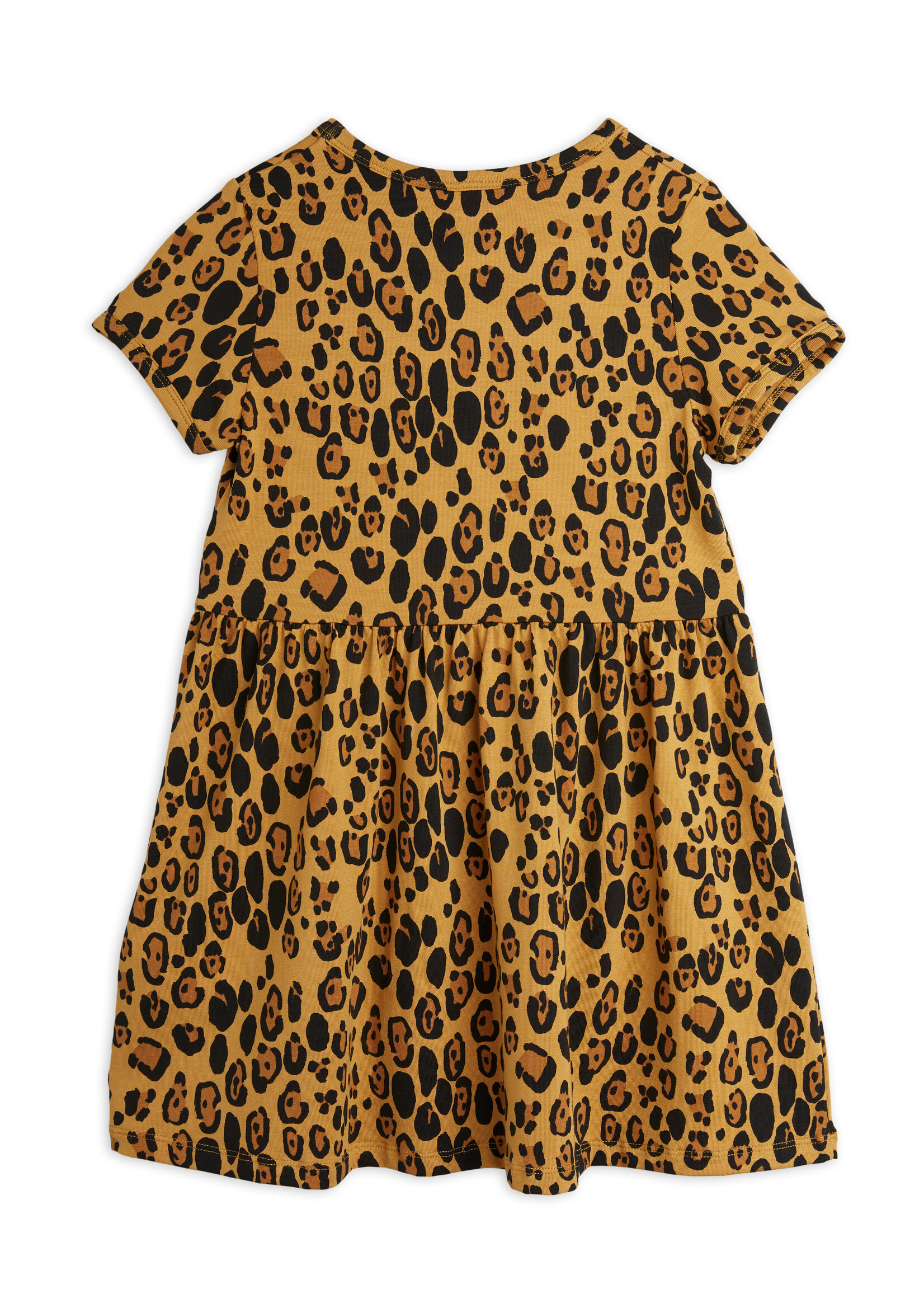Mini Rodini MINI RODINI | Basic leopard ss dress TENCEL™ - Beige