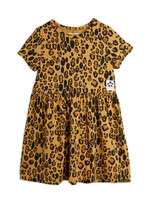 Mini Rodini MINI RODINI | Basic leopard ss dress TENCEL™ - Beige