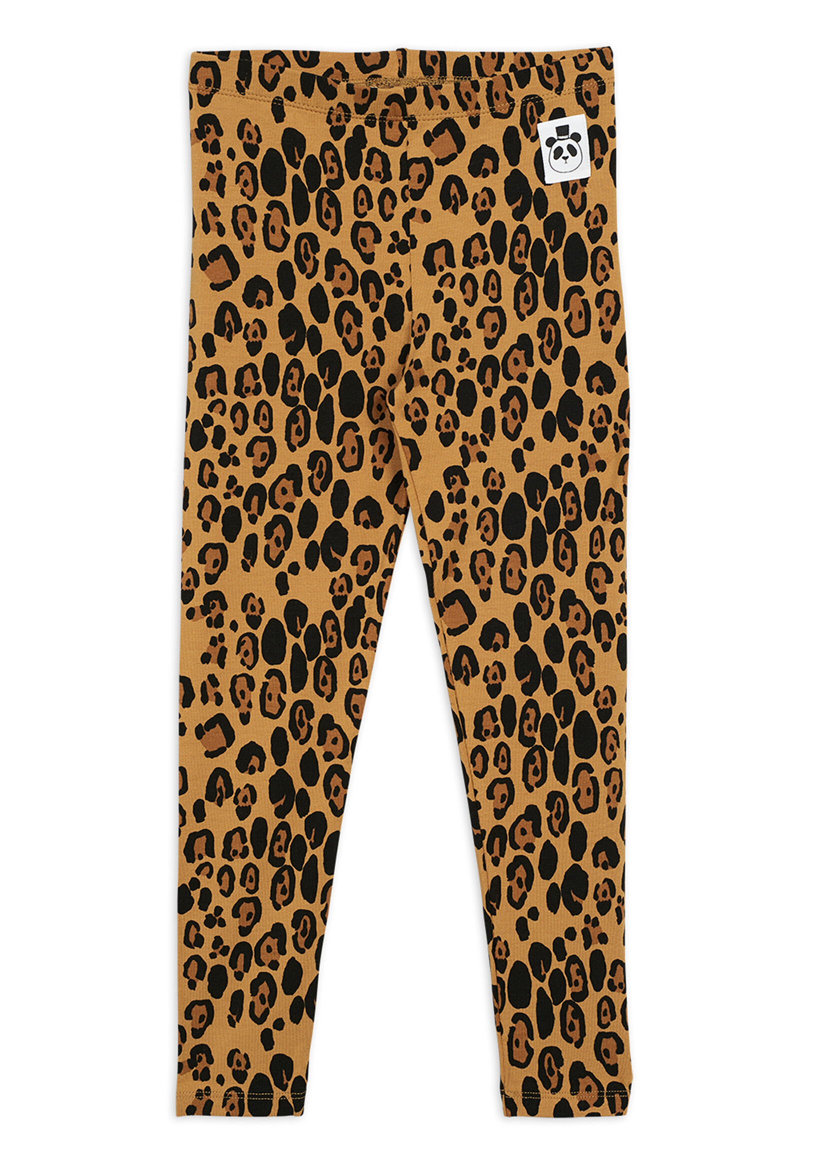 Mini Rodini MINI RODINI | Basic leopard leggings – Beige