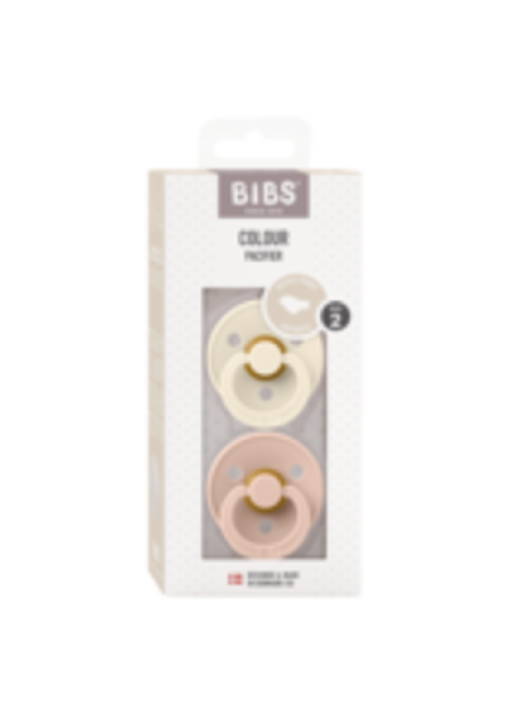 Bibs Bibs | Colour speen latex 2 pack ANATOMIC - Ivory/Blush - Size 2