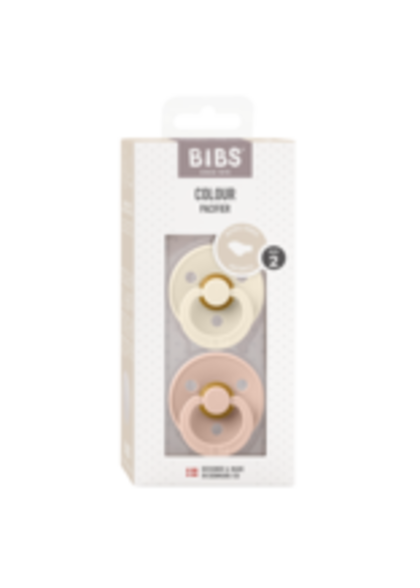 Bibs | Colour speen latex 2 pack ANATOMIC - Ivory/Blush - Size 2