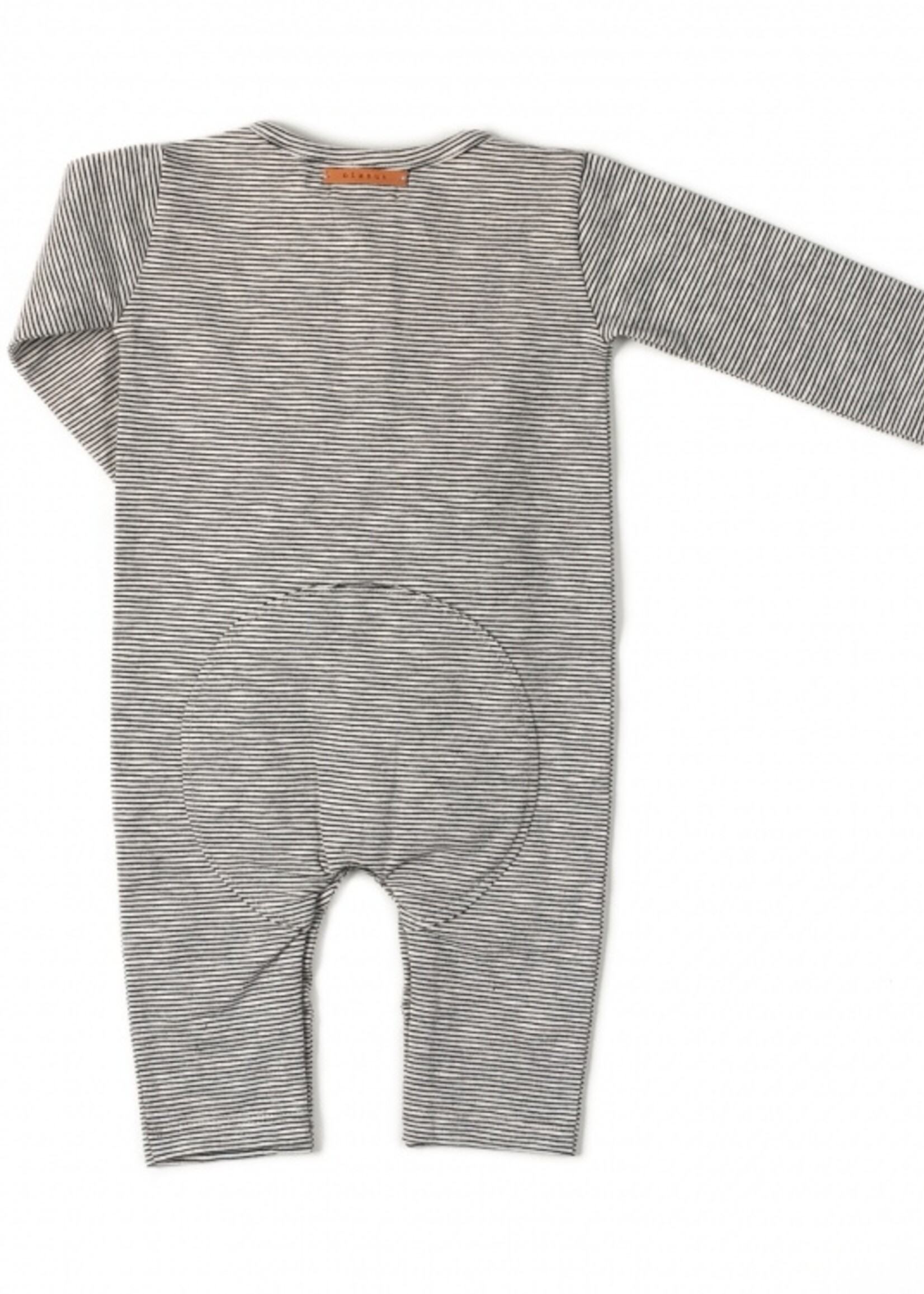 Nixnut Nixnut | Butt Onesie - Stripe black/white