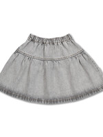 Petit Blush Petit Blush |  Jeans Ruffle Skirt - Washed Light Grey