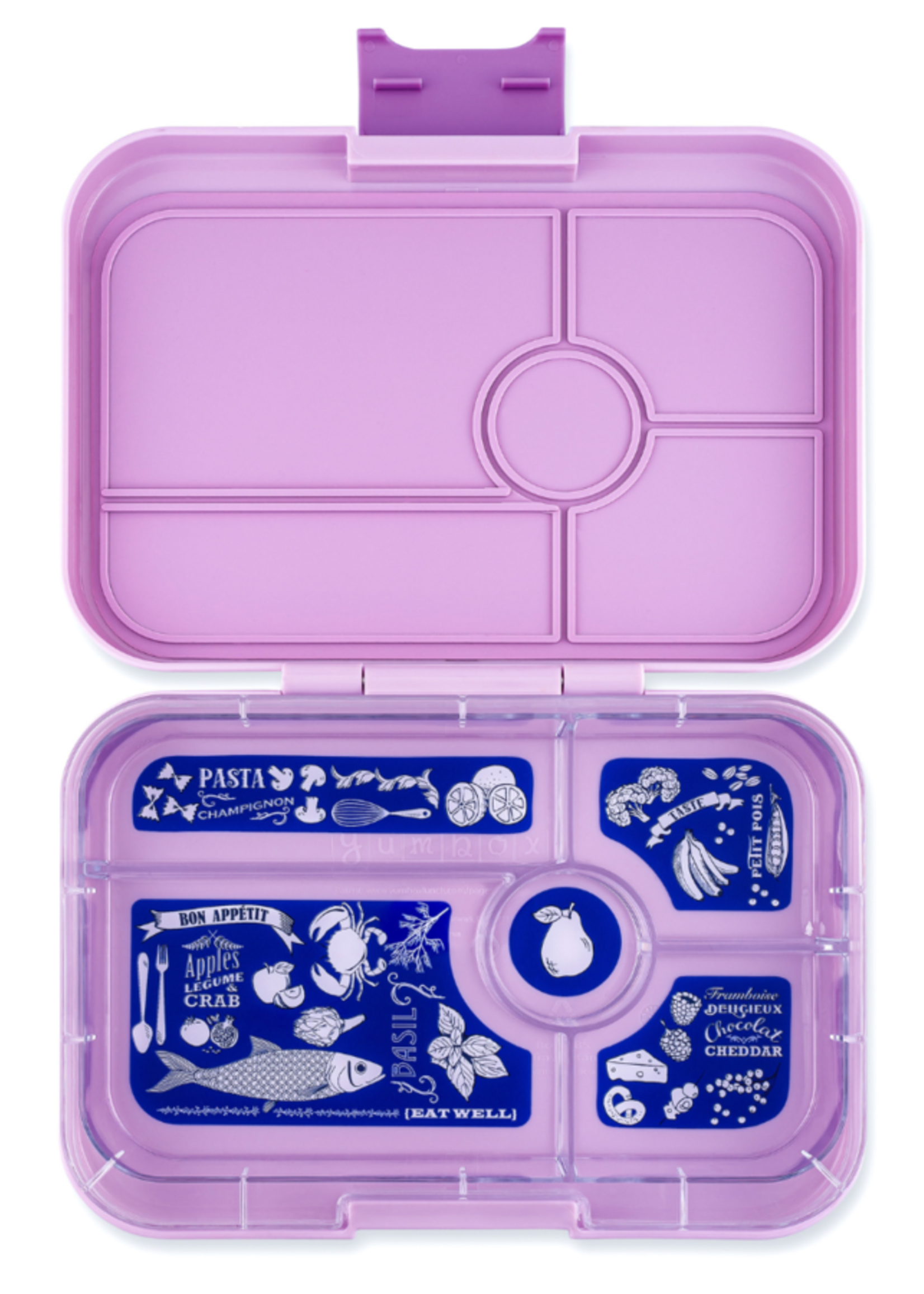 Yumbox Bento | Yumbox - Tapas XL met 5-vakken - Seville Purple / Bon Appetit tray