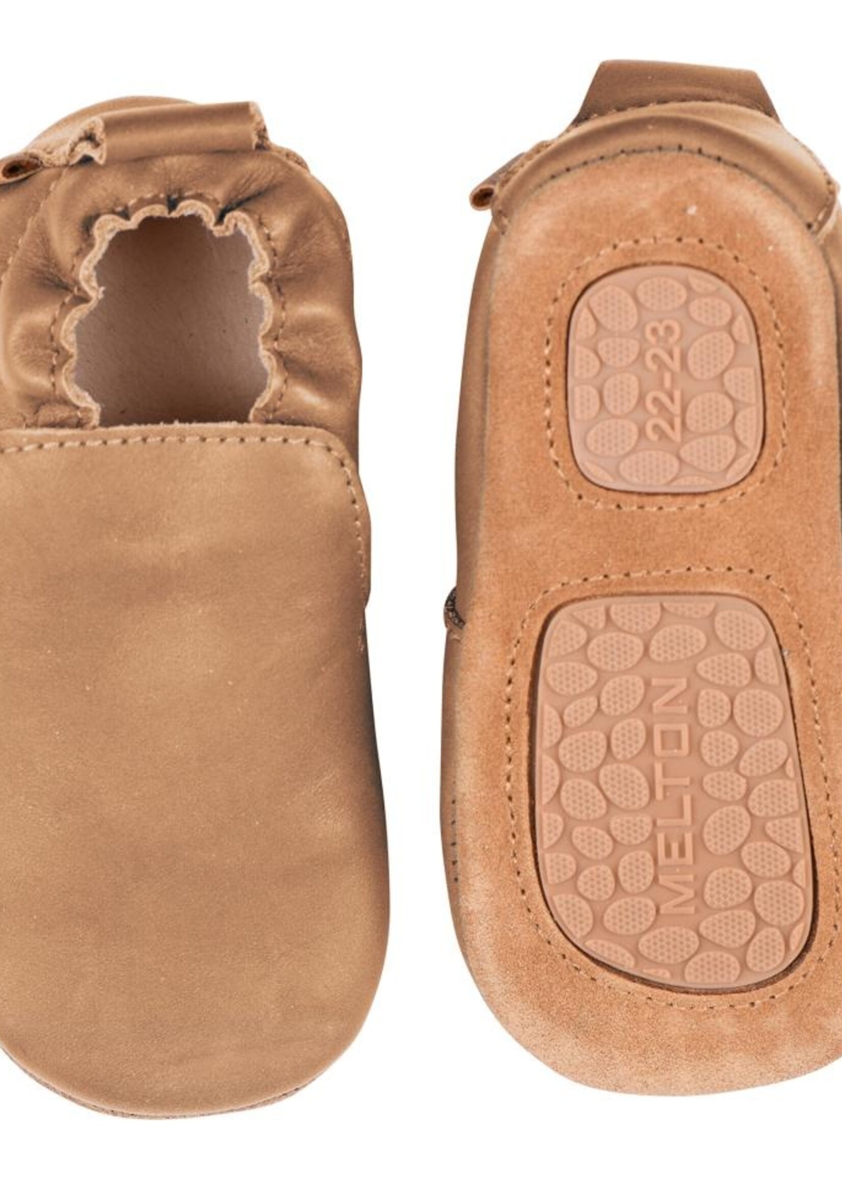 MP Denmark Melton | Delicate leather slippers - Cognac 476