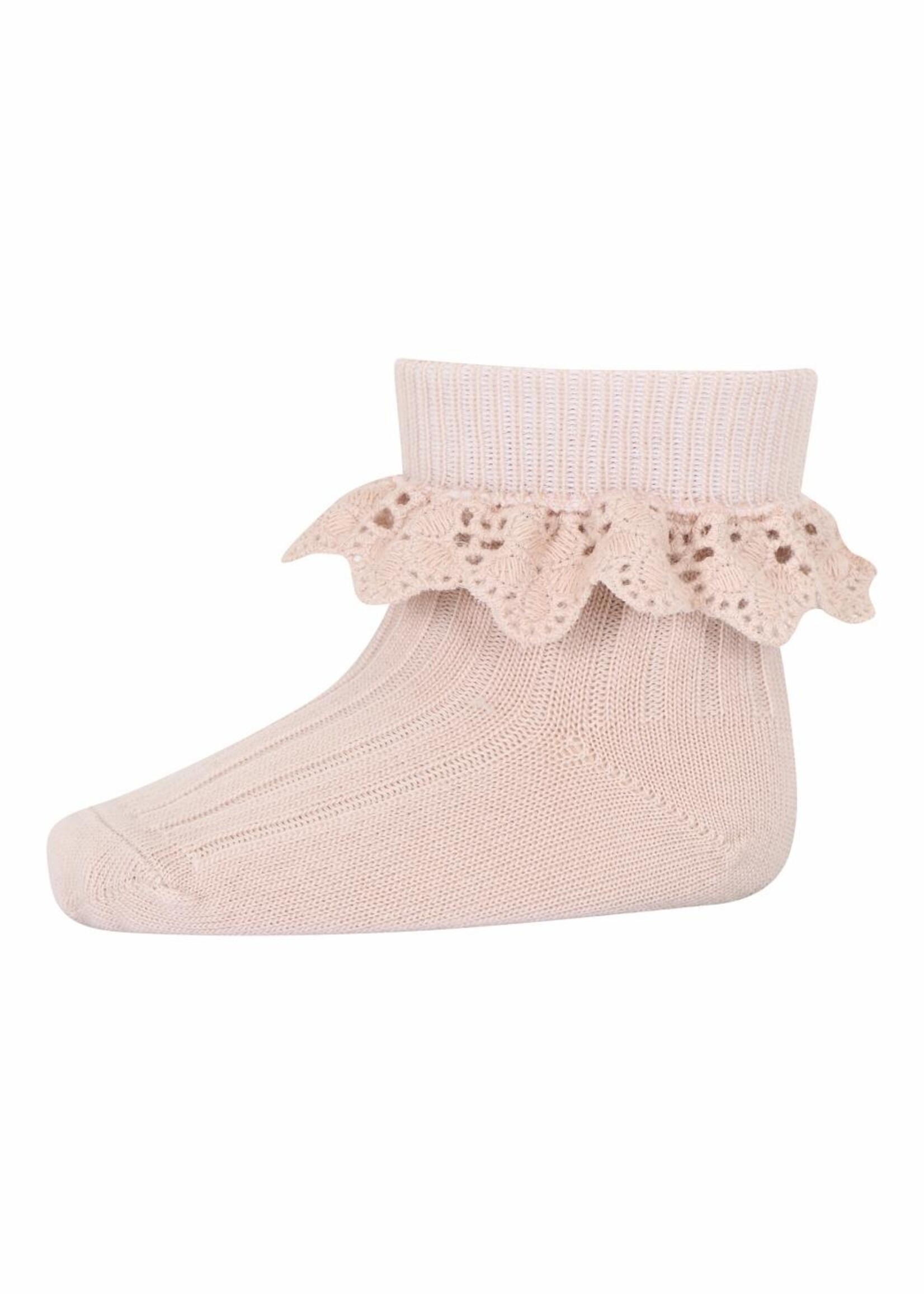 MP Denmark MP Denmark | Lea socks with lace merino wool - Rose Dust - Col. 853