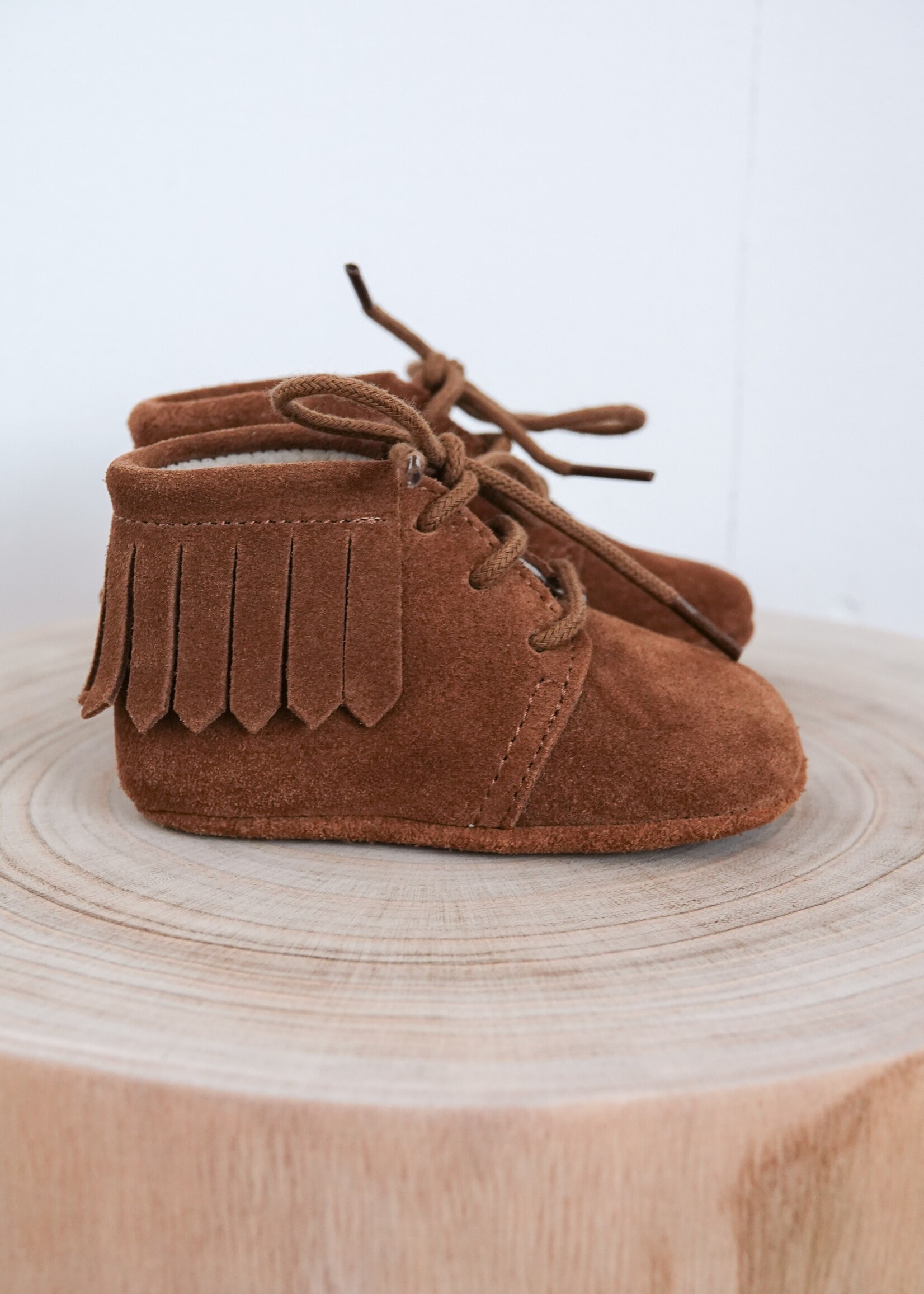 Mavies Mavies | Fringe Boots Camel Suede