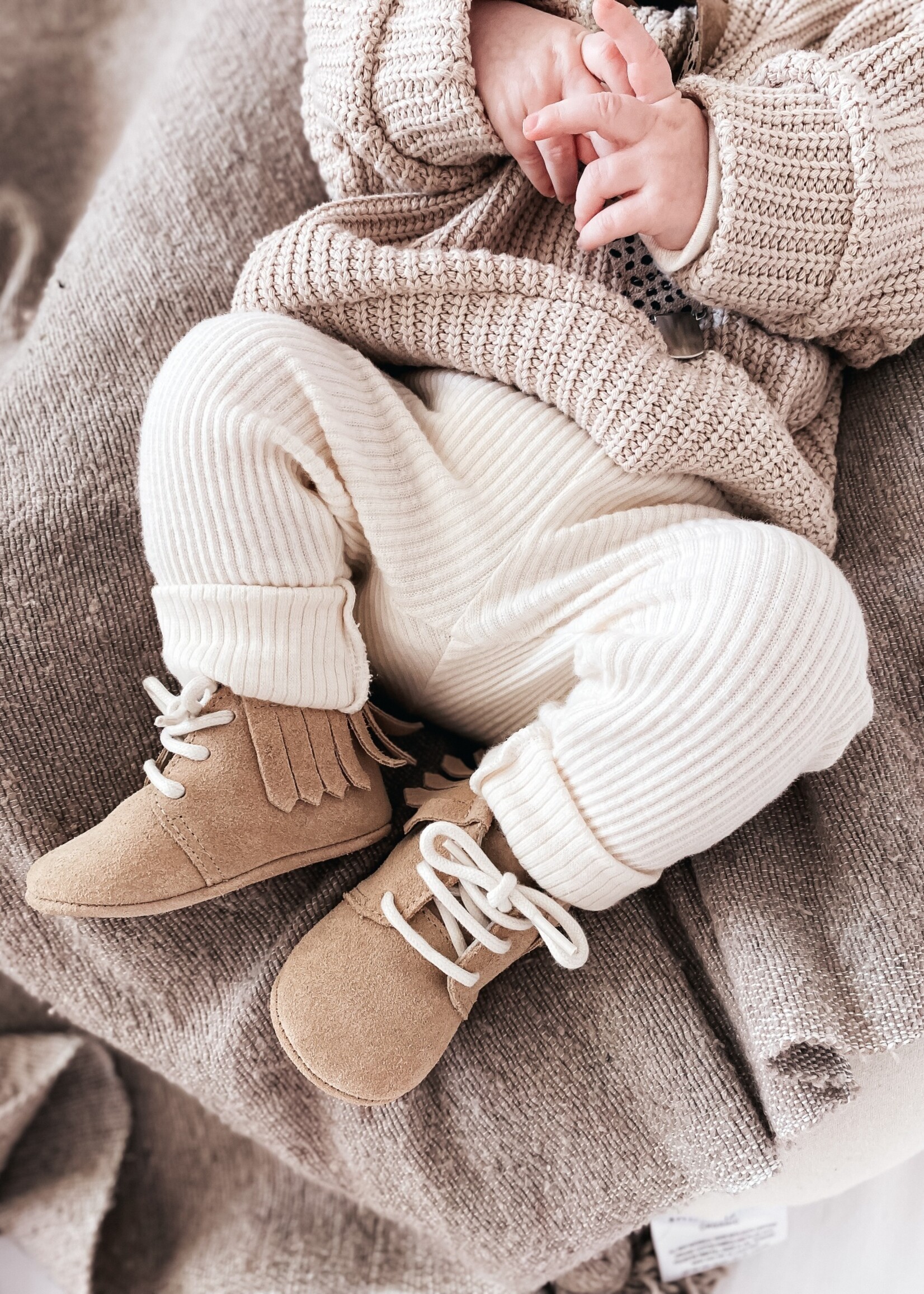 Mavies Mavies Fringe Boots | Beige Suede