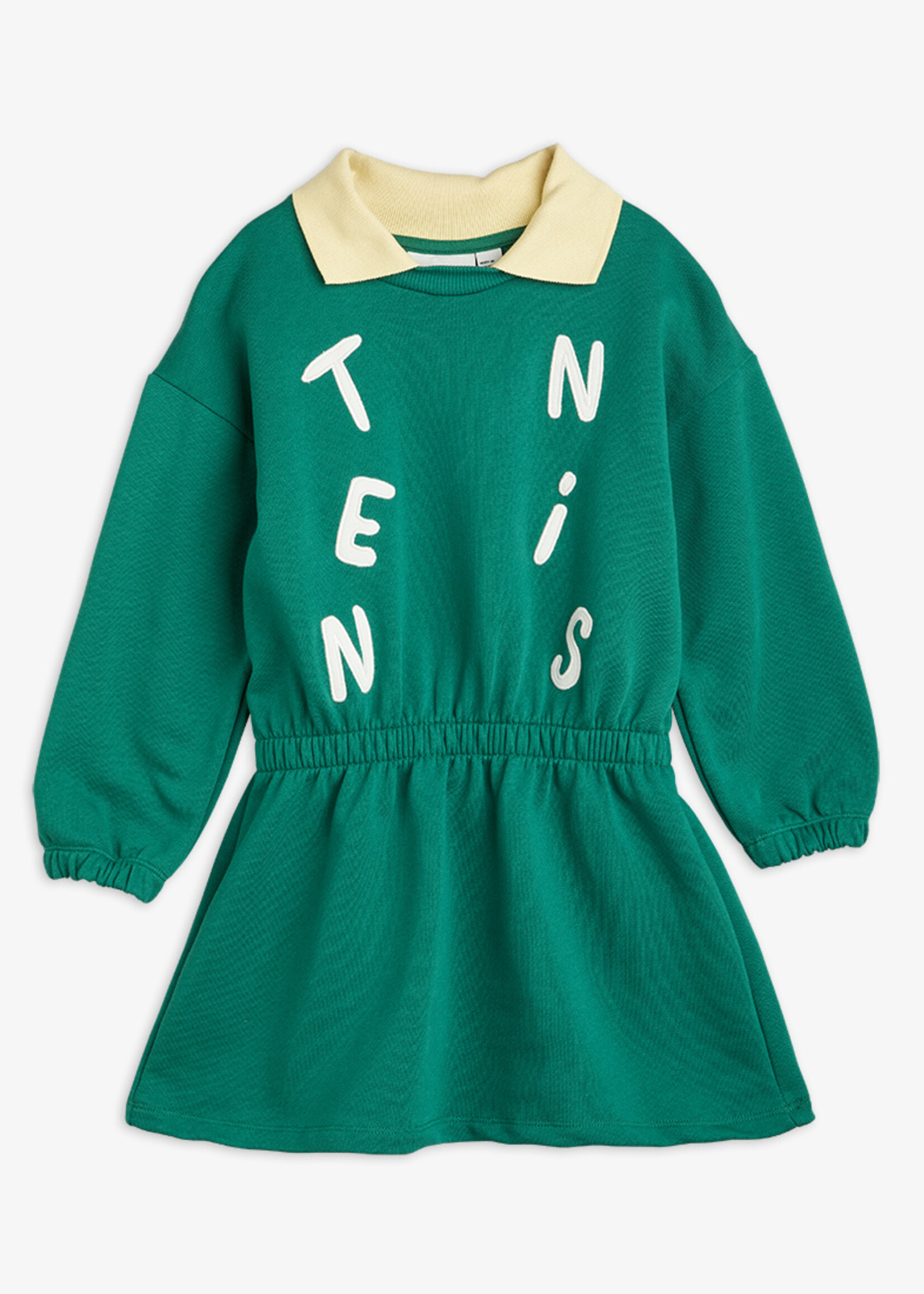 Mini Rodini MINI RODINI | Tennis application collar sweatdress – Green