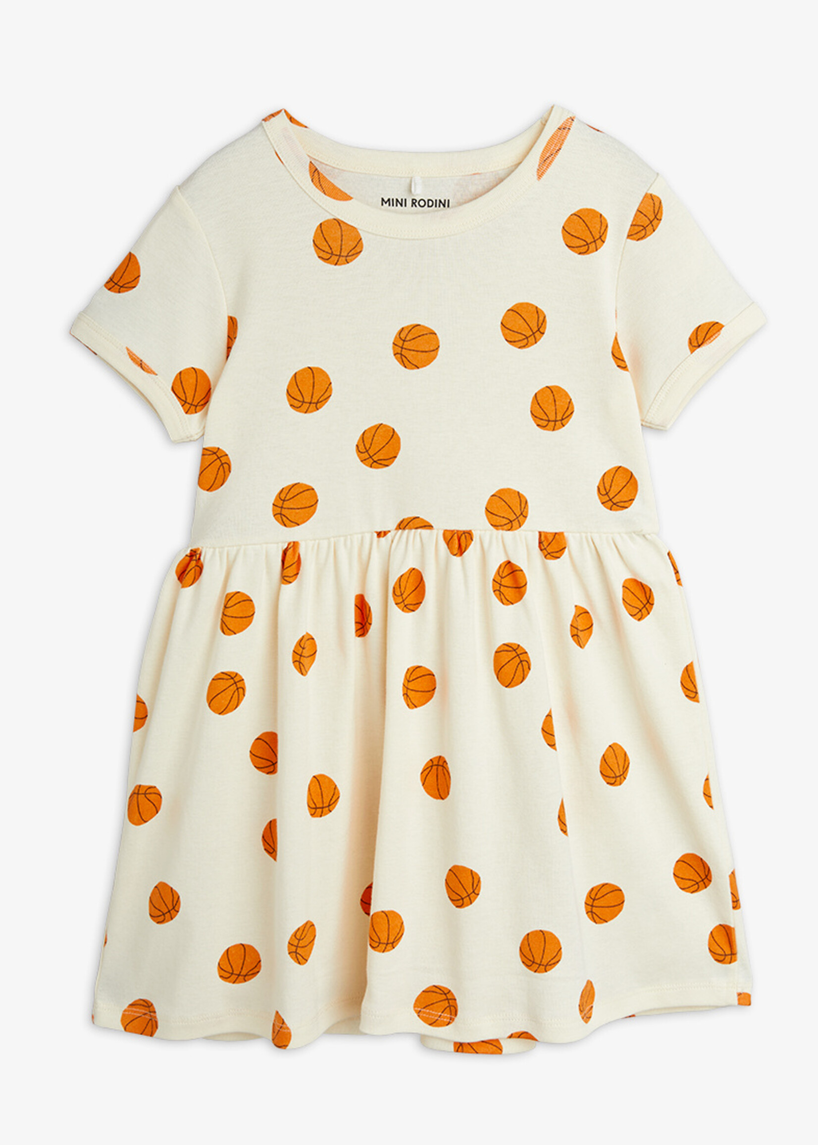 Mini Rodini MINI RODINI | Basketball aop ss dress – Offwhite