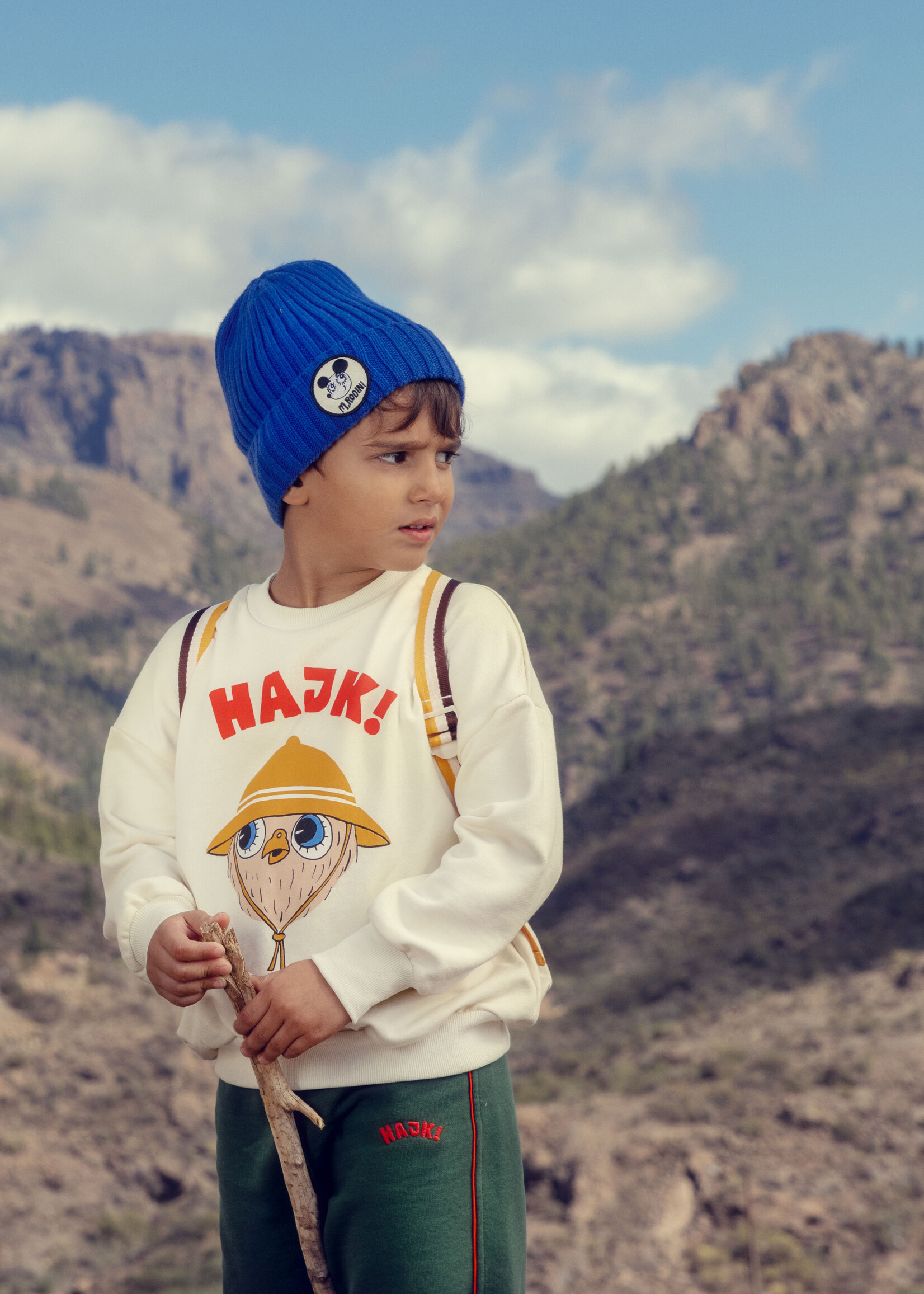 Mini Rodini MINI RODINI | Hike sp sweatshirt – White