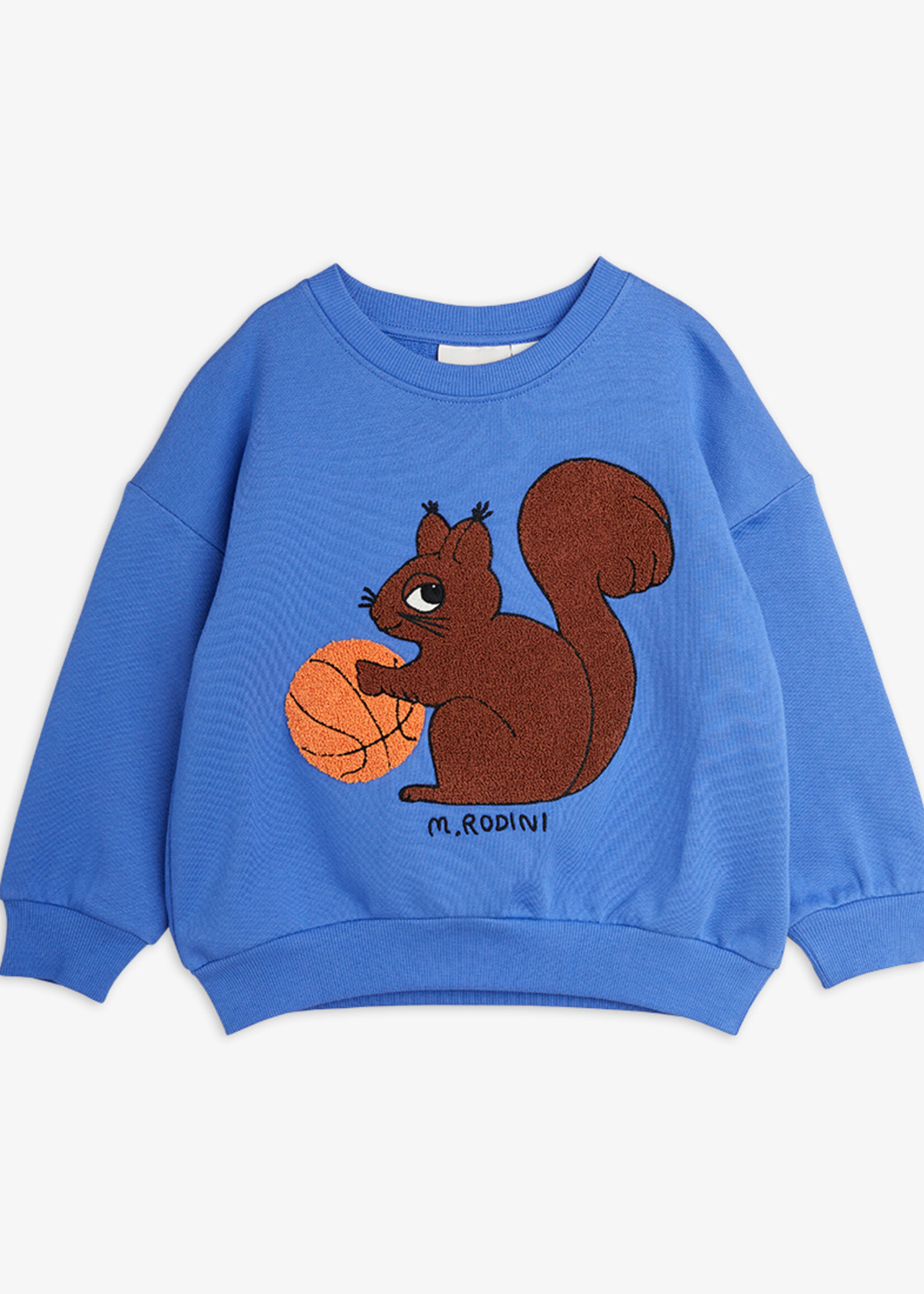 Mini Rodini MINI RODINI | Squirrel chenille emb sweatshirt – Blue