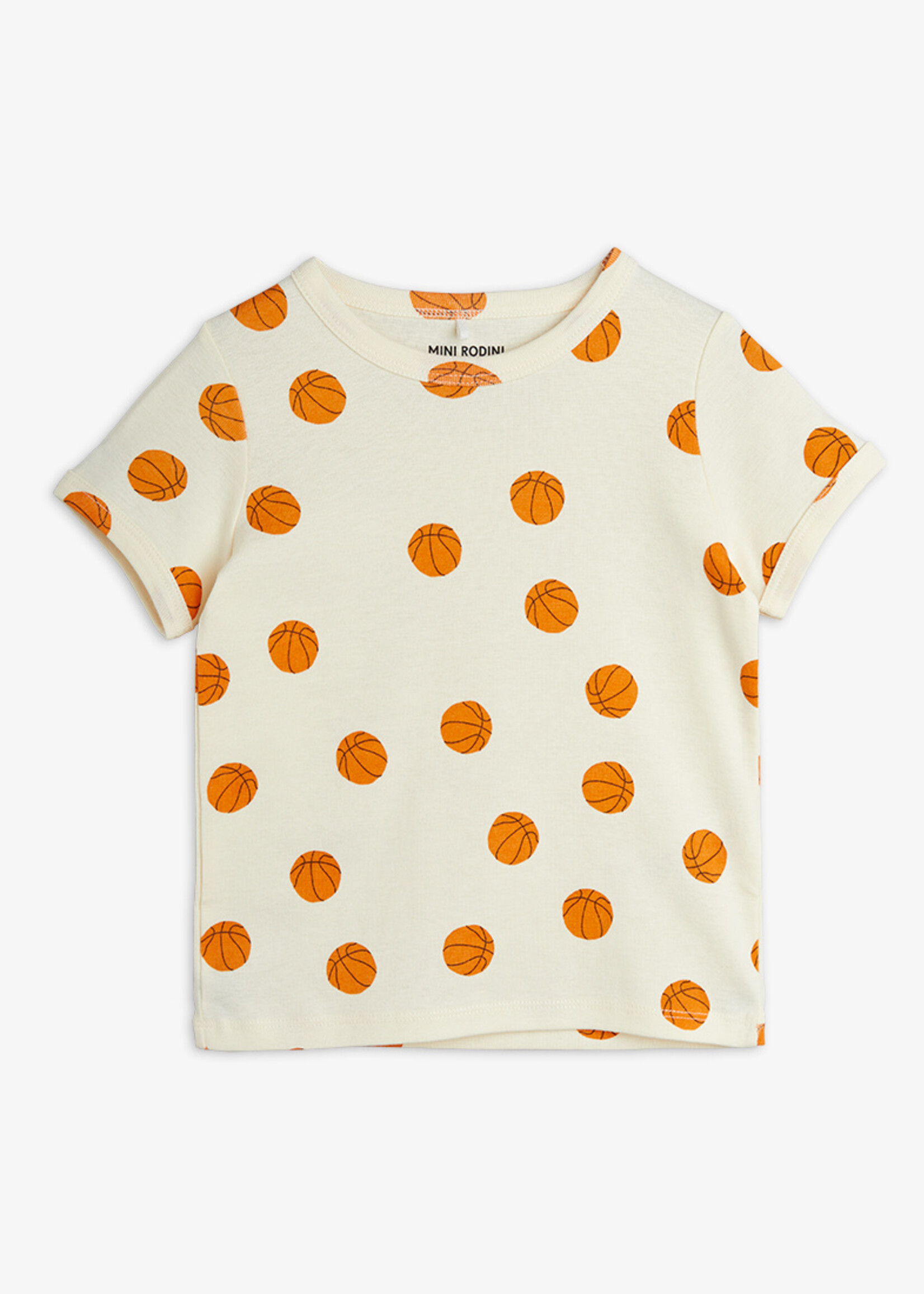 Mini Rodini MINI RODINI | Basketball aop ss tee – Offwhite