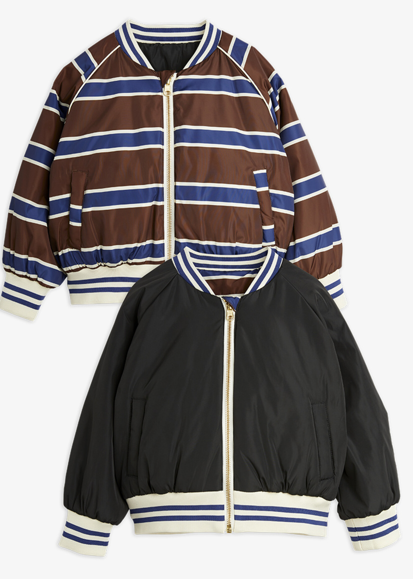 Mini Rodini MINI RODINI | Stripe reversible baseball jacket – Multi