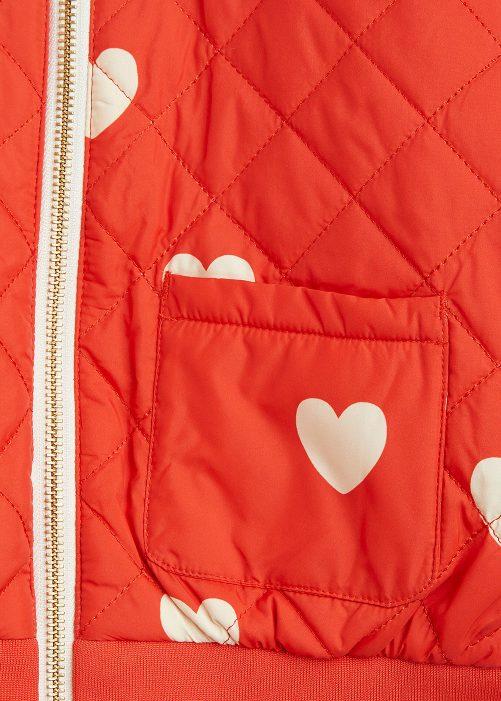 Mini Rodini MINI RODINI | Hearts aop baseball jacket – Red