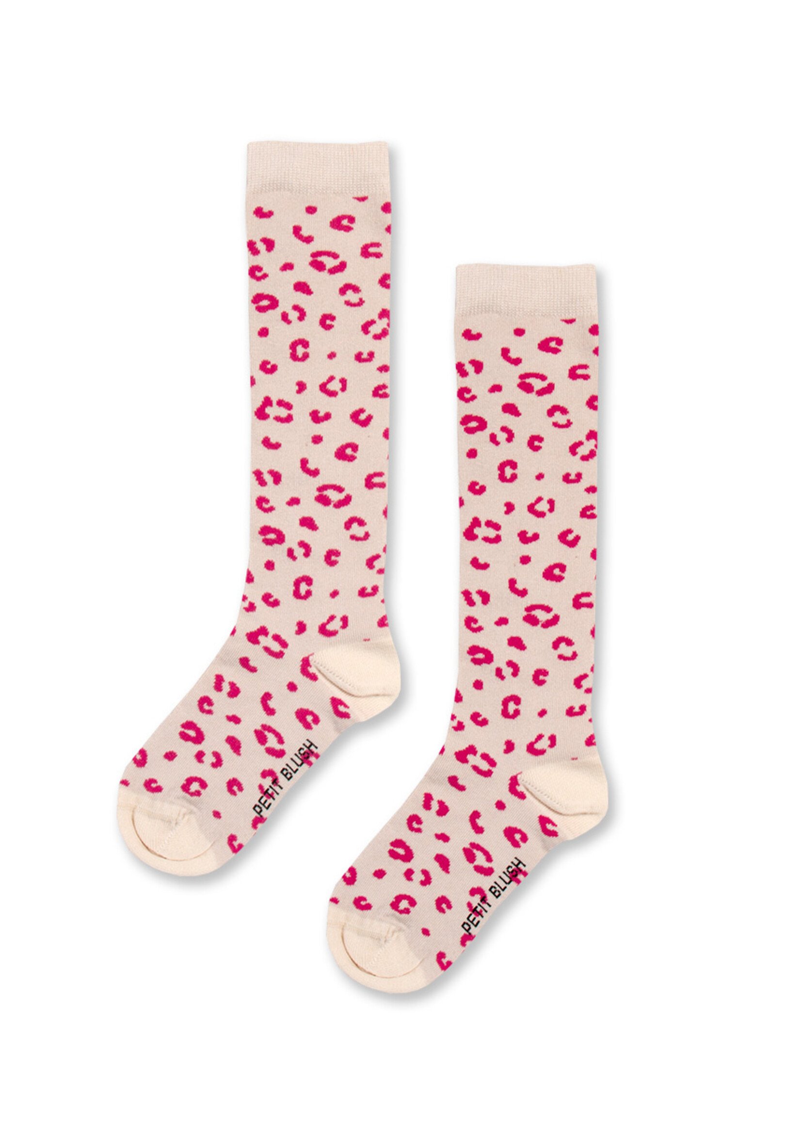 Petit Blush Petit Blush | Knee Socks Leopard AOP - Berry Red