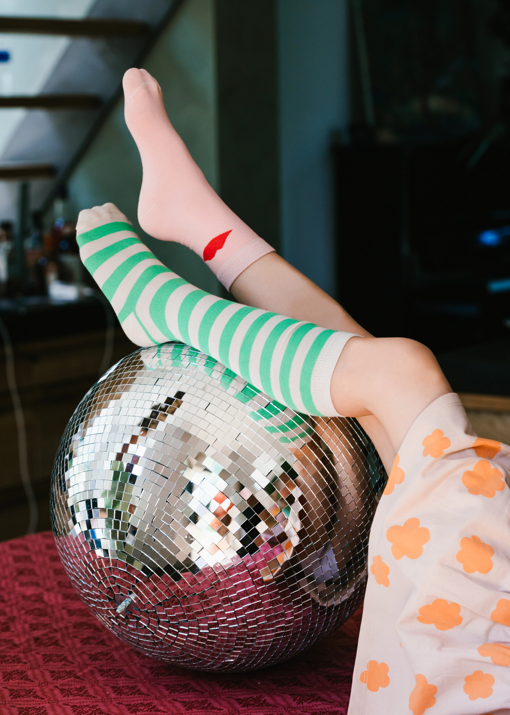 Petit Blush Petit Blush | Knee Socks Stripes - Green