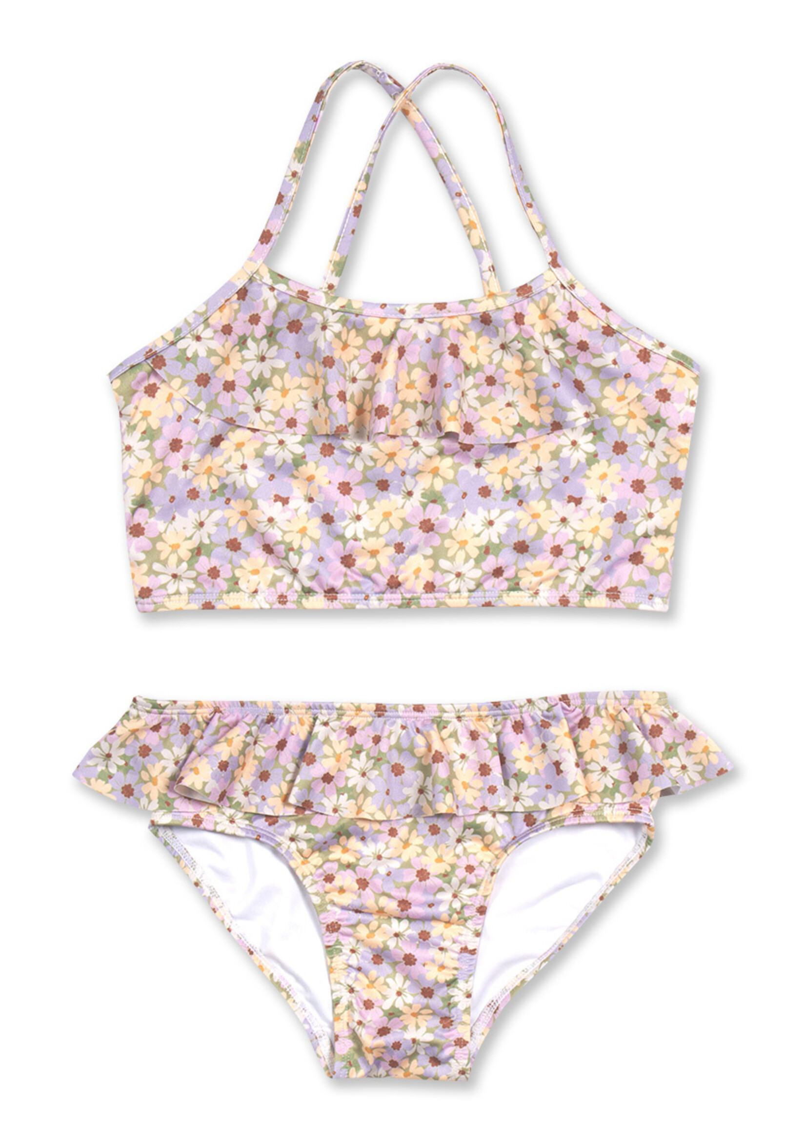 Petit Blush Petit Blush | Ruffle Bikini- Flowers AOP