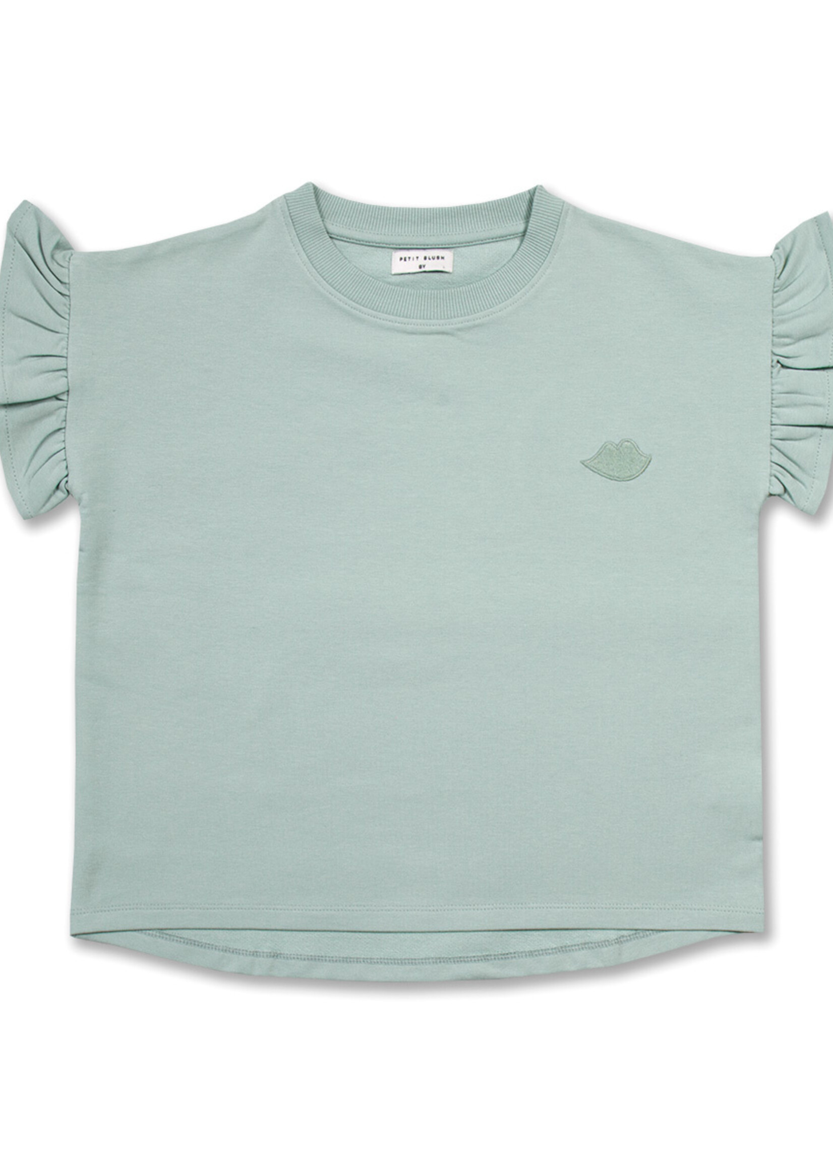 Petit Blush Petit Blush | Ruffle T-shirt - Surf Spray