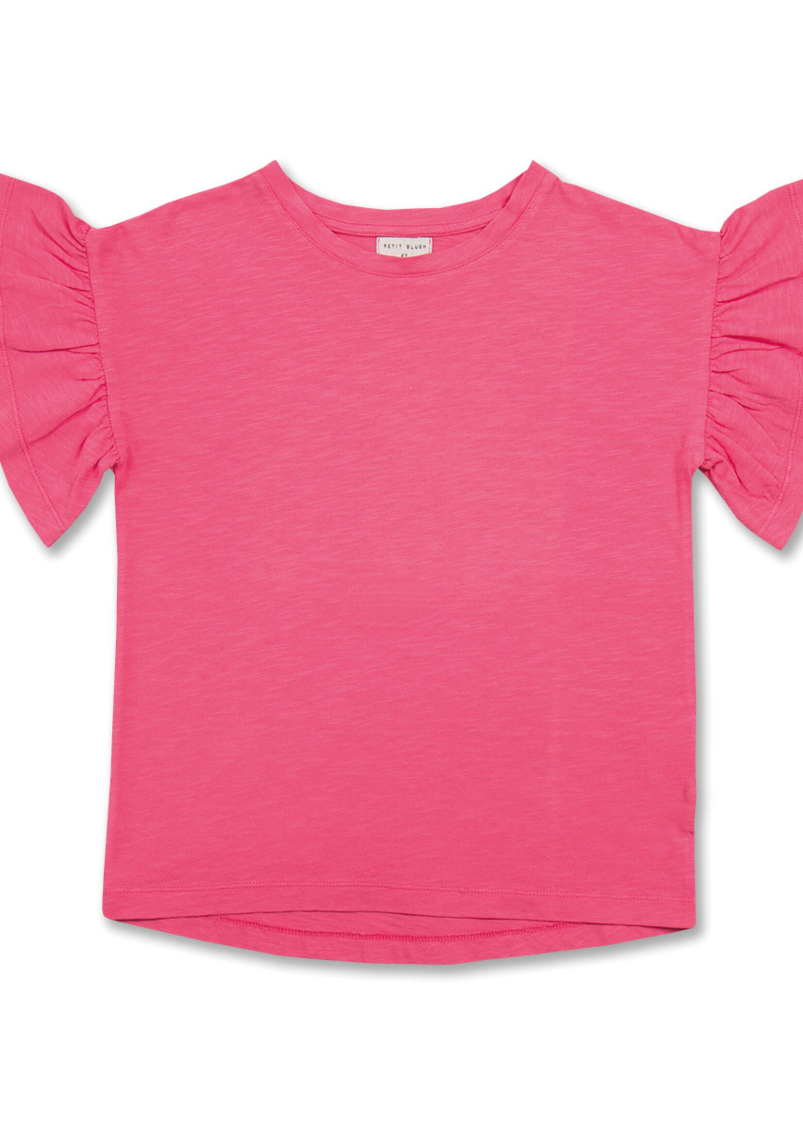 Petit Blush Petit Blush | Bella Ruffle Tee - Hot Pink