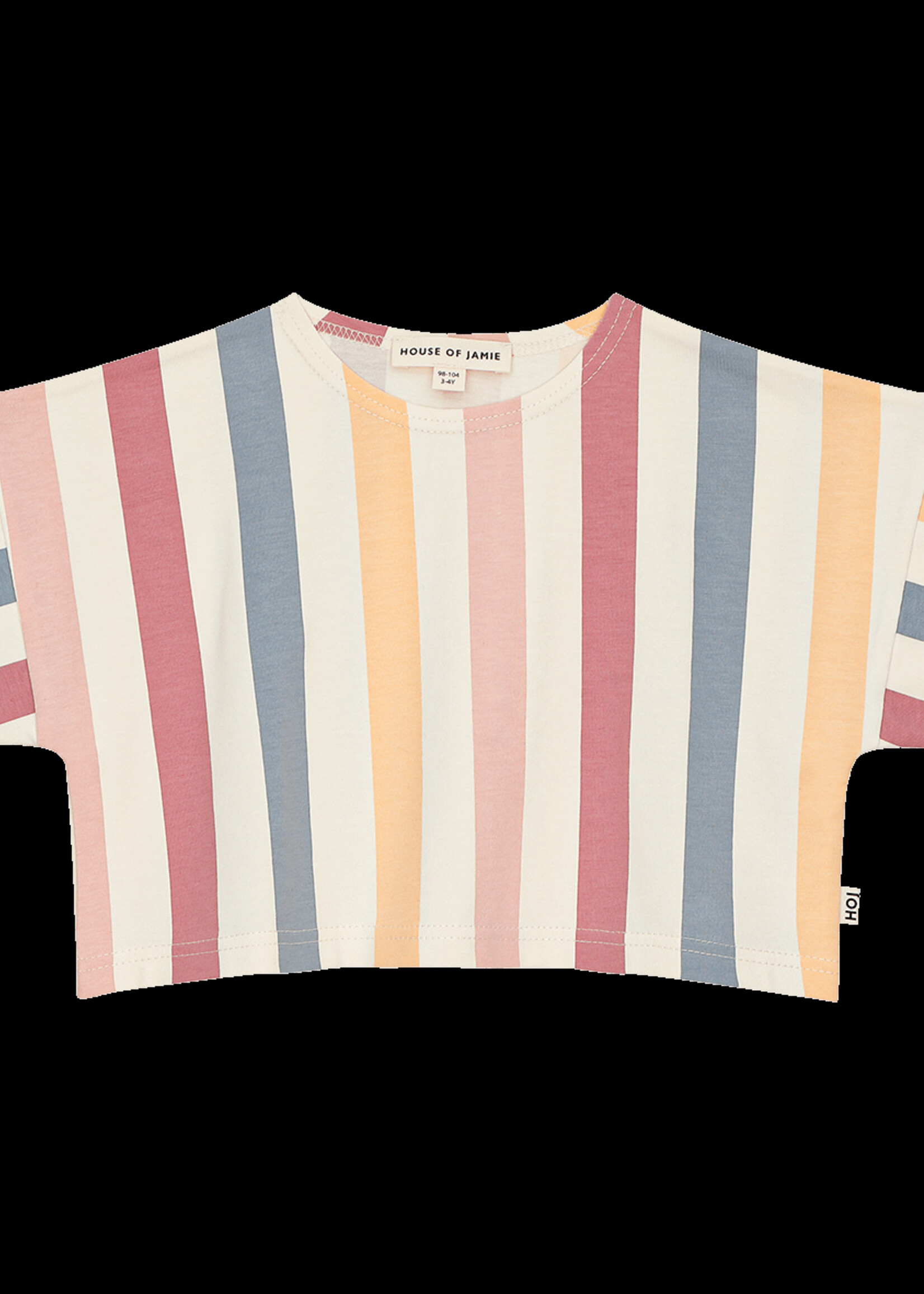 House of Jamie House of Jamie | Relaxed Tee - Rainbow Stripes