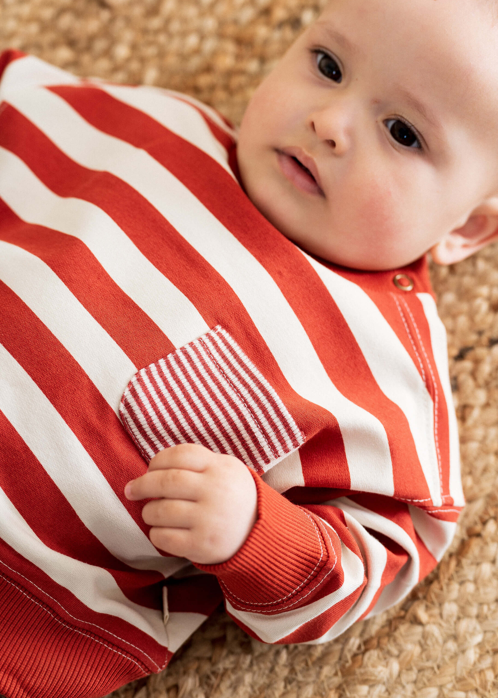 House of Jamie House of Jamie | Baby Boys Sweater - Baked Apple Stripes