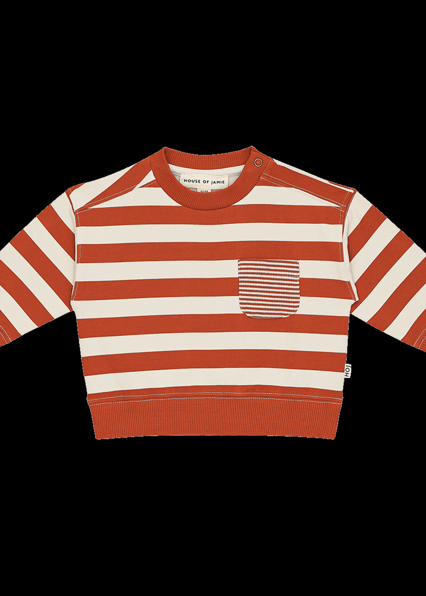 House of Jamie House of Jamie | Baby Boys Sweater - Baked Apple Stripes