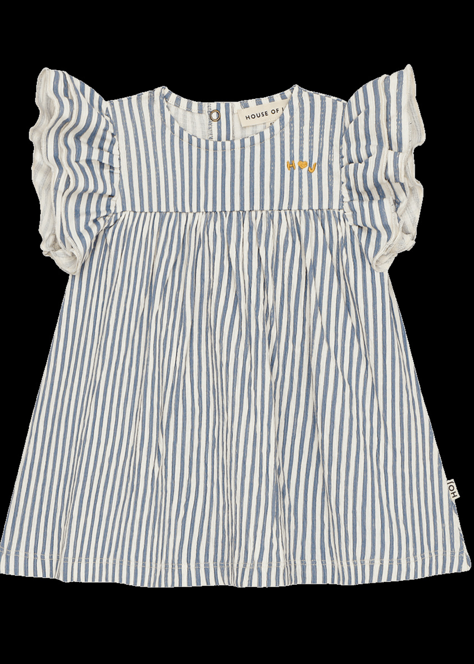 House of Jamie House of Jamie | Baby Tunic Dress - Cloud Blue Vertical Stripes