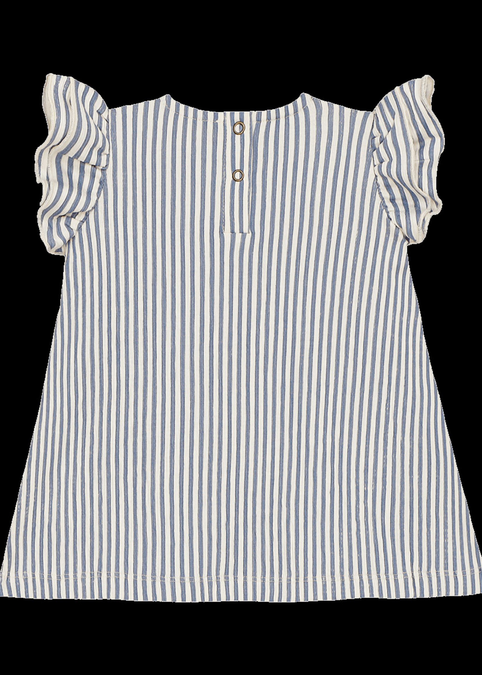 House of Jamie House of Jamie | Baby Tunic Dress - Cloud Blue Vertical Stripes