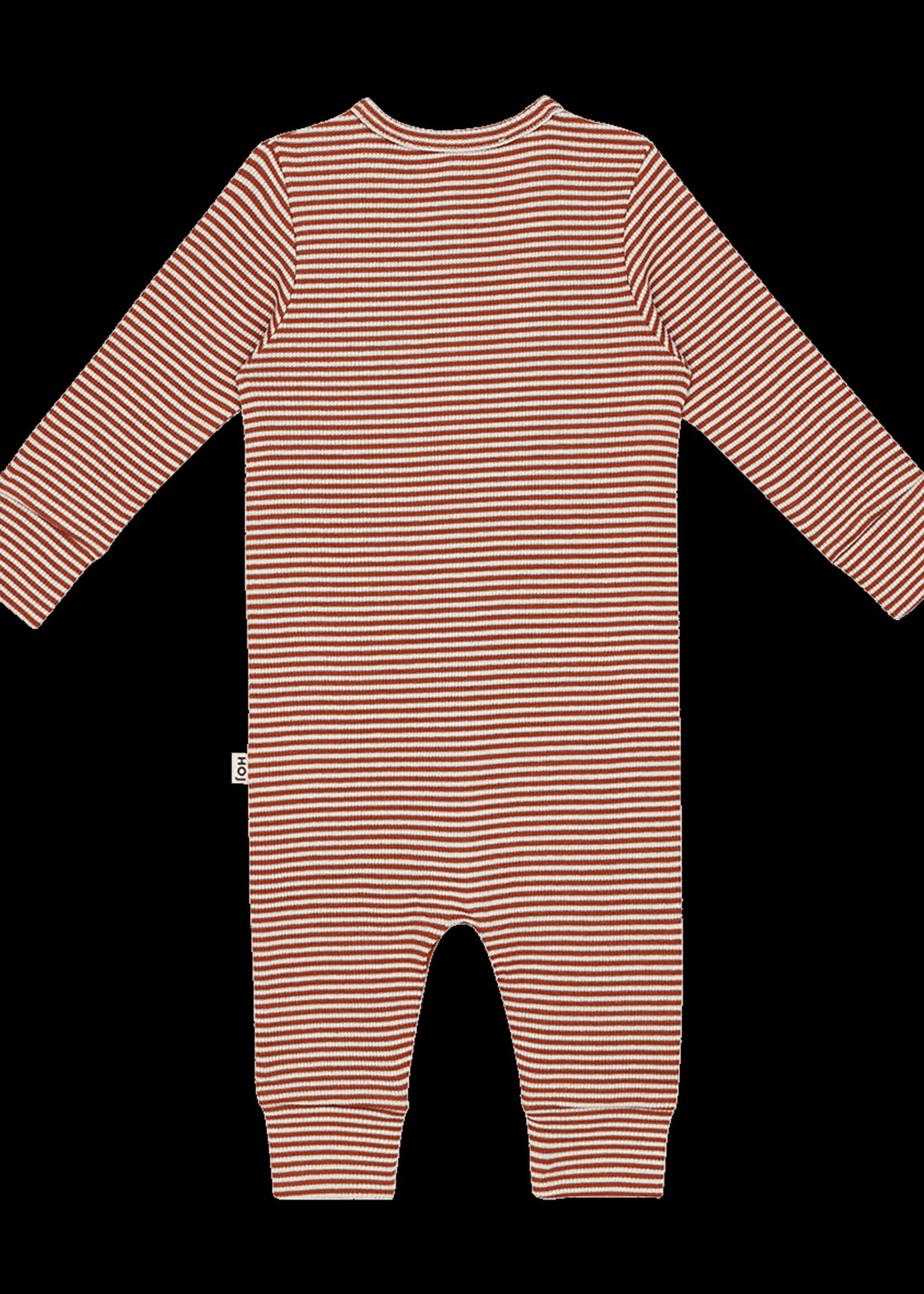 House of Jamie House of Jamie | Button Jumpsuit - Baked Apple Small Stripes