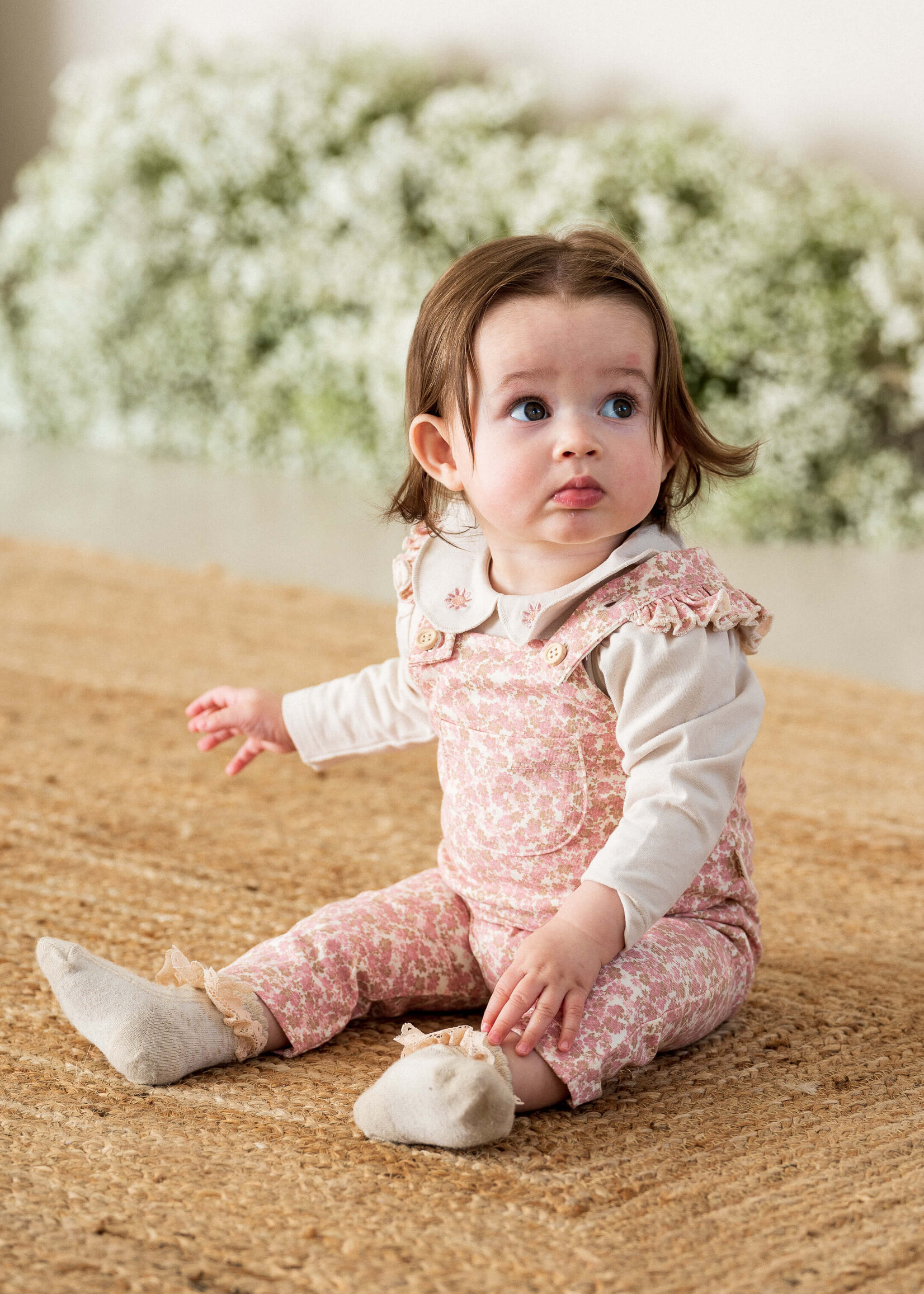 House of Jamie House of Jamie | Baby Girls Dungaree - Rose Blossom