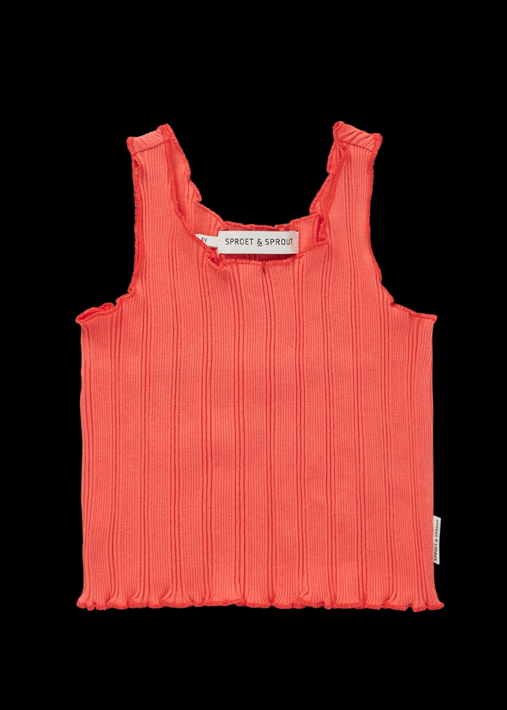 Sproet&Sprout Sproet&Sprout | Rib singlet top coral – Coral