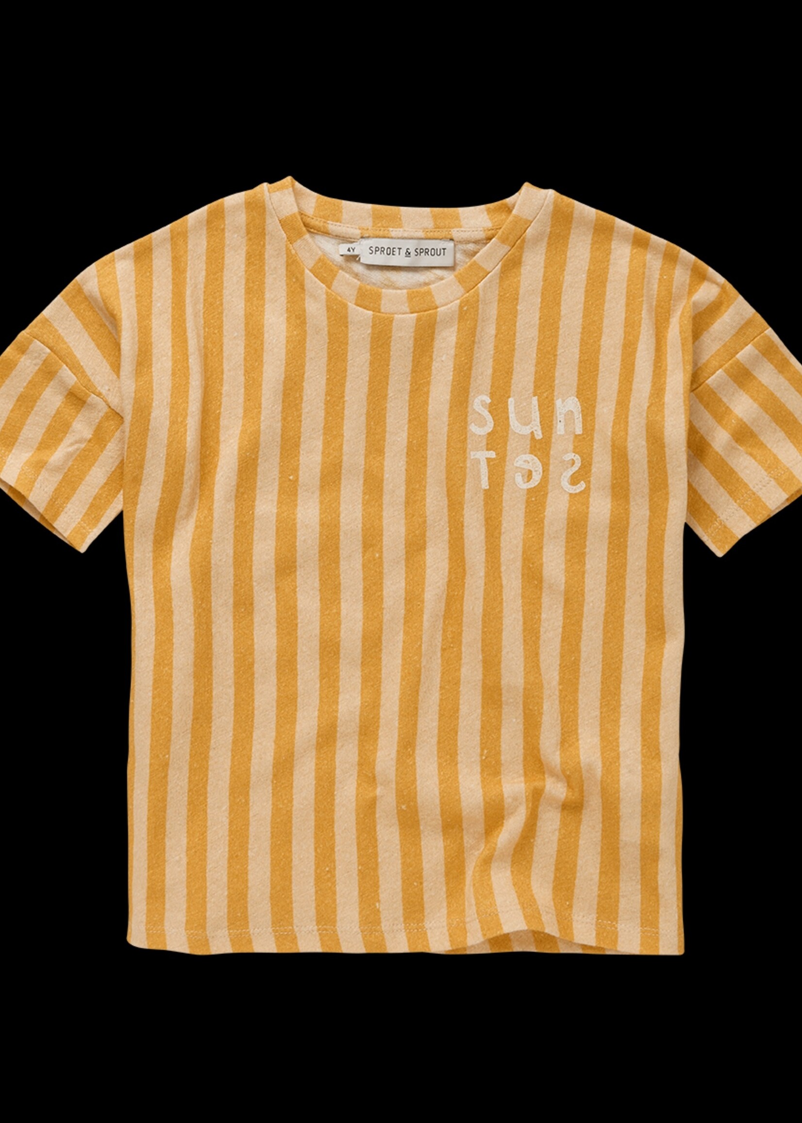 Sproet&Sprout Sproet&Sprout | T-shirt linen stripe Sunset – Biscotti